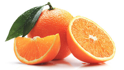 orange with leaves