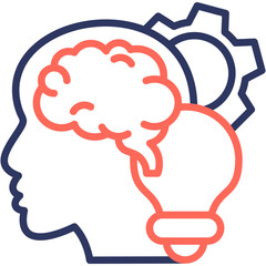 Critical Thinking line color icon