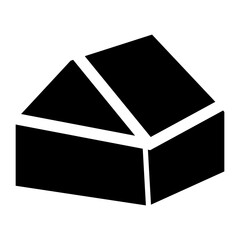 black house glyph icon illustration vector