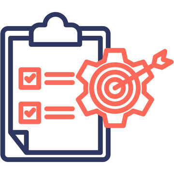 Goal Setting line color icon