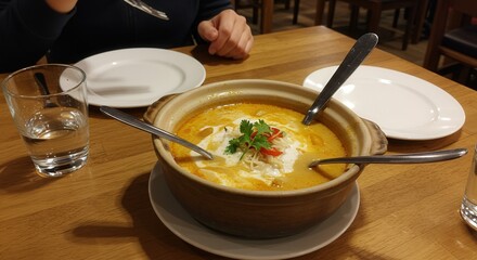 Fragrant Bowl of Chef’s Signature Soup with Side Dish