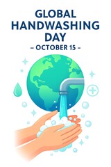Fototapeta premium Flat Design Illustration Global Handwashing Day