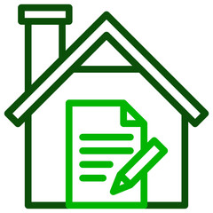 Home Work Two Color Icon