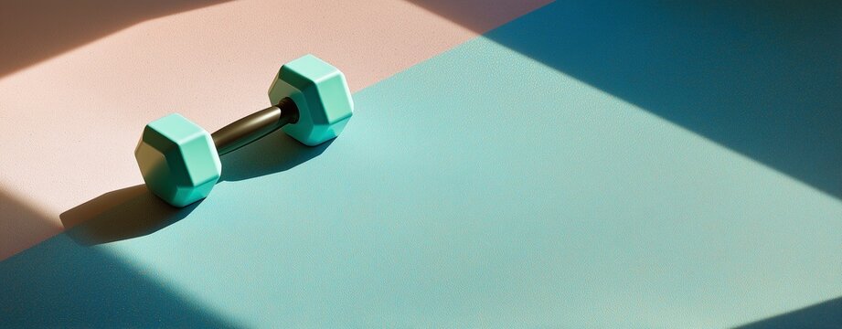 Weight lifting action gym studio fitness equipment minimalist environment close-up focus strength training concept