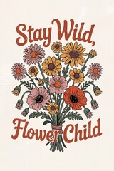 Obraz premium Retro Floral Bouquet with 