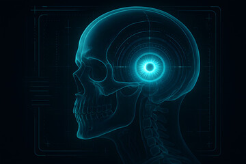 Futuristic Ophthalmology Scan Advanced Visual Technology and Brain Analysis