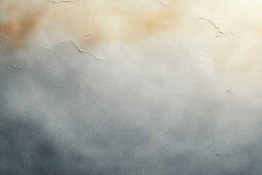 close-up of a textured wall with peeling paint and discoloration showing gray and brown tones