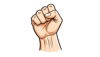 Motivational fist graphic illustration