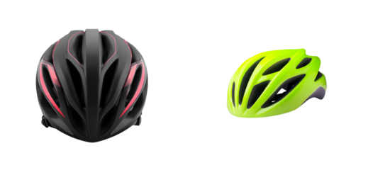 Two Bicycle Helmets Transparent, cut out