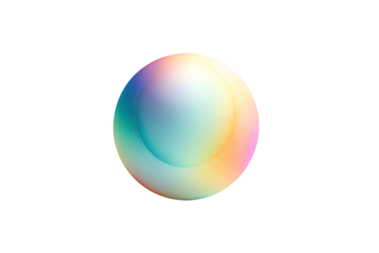 a colorful sphere with a white background