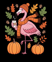 The Elegant flamingo cool Halloween design