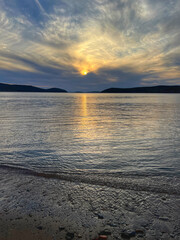 Sunset over the sea