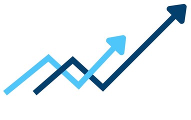 png stock market investment trading graph growth. Successful business, growth strategy and achieving goals with the rising arrow.Trade business analytics graph and financial chart - 1
