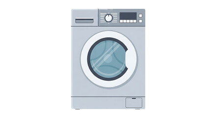 single vector animation of washing machine png solid on white background