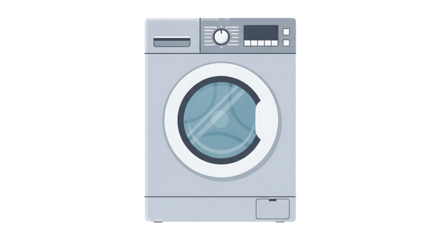 single vector animation of washing machine png solid on white background