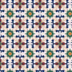 Green Star Moroccan Tile Pattern