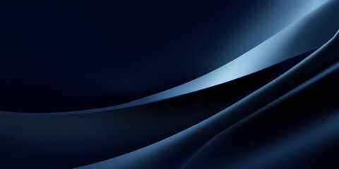 Obraz premium Elegant Dark Blue Background Featuring a Graceful Curved Shape Evoking Calmness and Depth in a Minimalistic and Contemporary Artistic Style