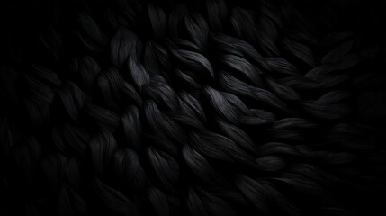Fototapeta premium Elegant Display of Soft Feathers Against a Rich Black Background Creating a Sense of Depth and Serenity in an Artistic and Minimalist Composition