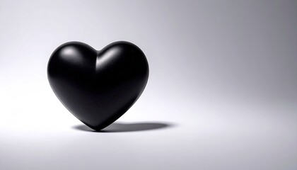 Black Heart on White Pedestal