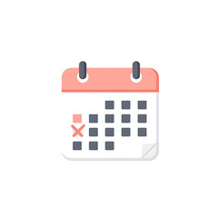 Illustration of a calendar with a marked date, symbolizing planning and scheduling, perfect for business and personal organization needs