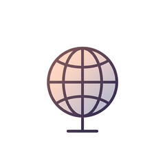 Fototapeta premium Globe Icon A Simple Vector Illustration for Global Concepts and Worldwide Themes