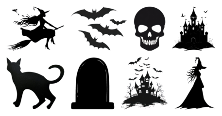 Spooky Halloween silhouette collection