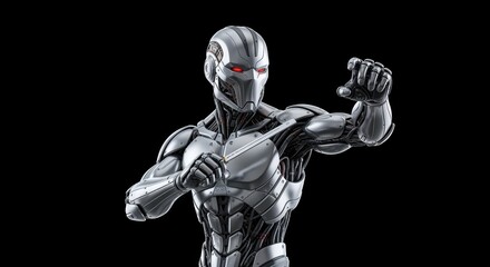 Advanced Android Martial Artist in a Combat Pose