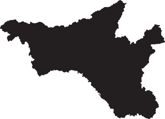 Amur Oblast of Russia Map Silhouette