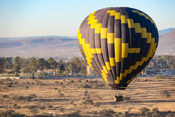 hot air balloon trip through the mountains of Mexico, hot air balloon concept