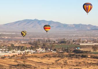 hot air balloon trip through the mountains of Mexico, hot air balloon concept