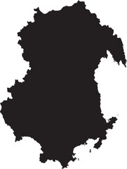 Magadan Oblast of Russia Map Silhouette