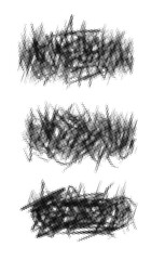 Halftone Pencil Scribble Texture Set on White Background