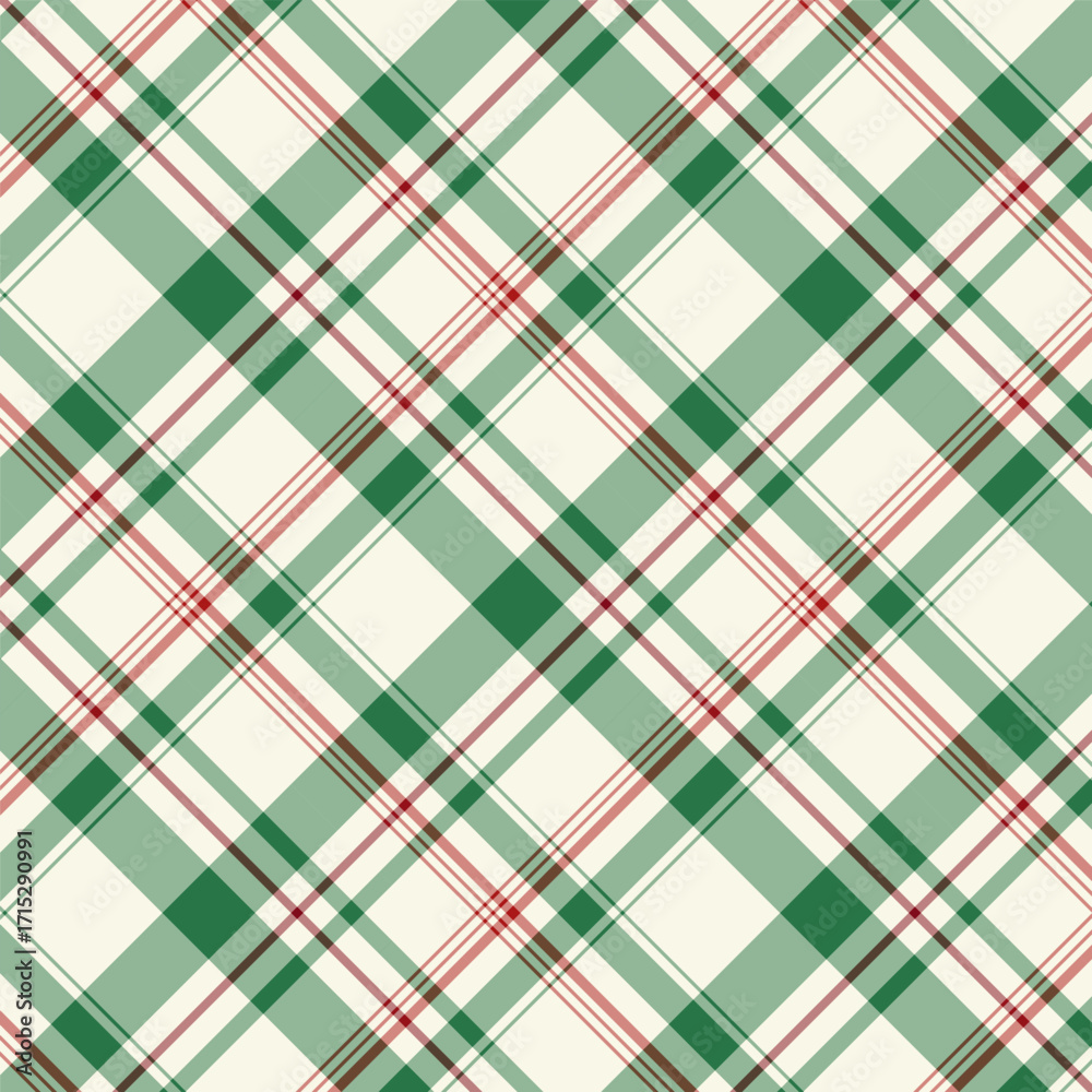 Canvas Prints plaid repeat pattern in beige green red.checkered tartan gingham seamless pattern for christmas and 