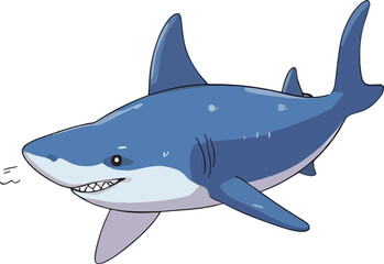 Fototapeta premium Vector illustration of shark