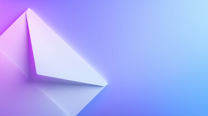 Minimalist 3D Geometric Shape on Gradient Background