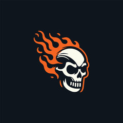 Flaming Vengeance Skull Logo
