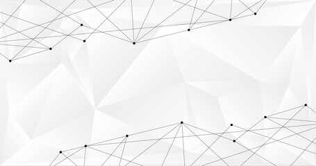 Network Polygonal Connect Lines and Dots Background Design