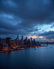 Obraz premium City Skyline at Twilight