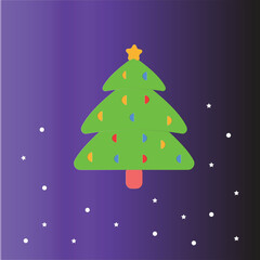 Illustrator Christmas tree vector art – festive holiday design, winter decoration graphic