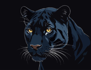 panther vector image with high detail and realistic