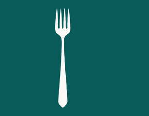 comic style vector fork image for graphic design