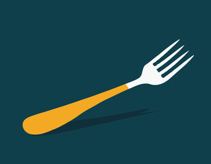 comic style vector fork image for graphic design