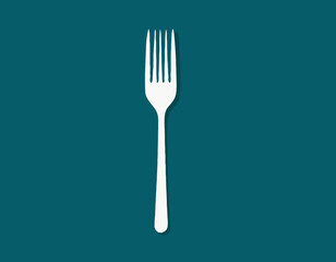 comic style vector fork image for graphic design