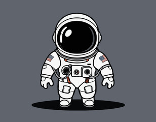 astronaut vector art comic style for design needs