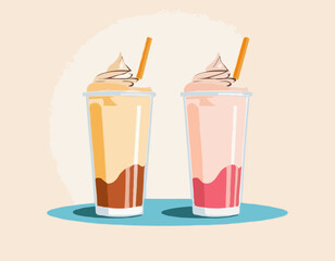 milk shake vector for design needs