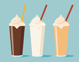 milk shake vector for design needs