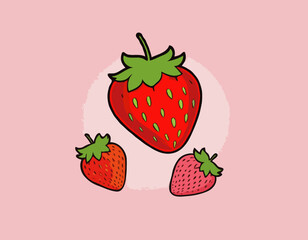 strawberry vector art for design needs