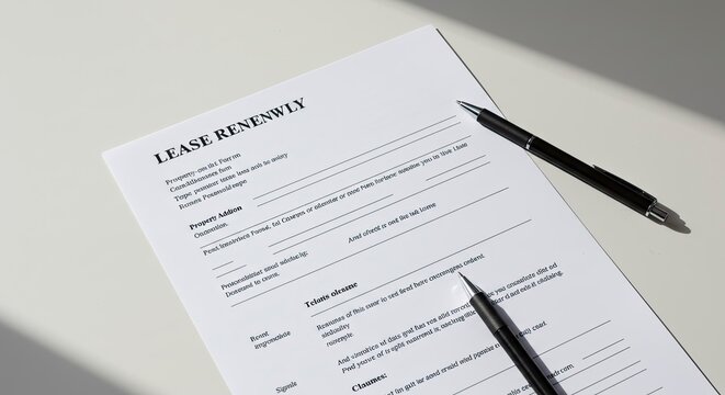 Lease Renewal Agreement Document Ready for Signing