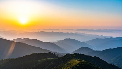 Fototapeta premium Pre-Dawn Glow Over Rolling Hills