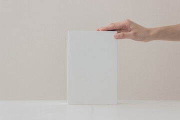 hand holding a blank paper